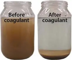  ??  ?? Hydroflux has a skilled team to carry out testing of fluids to determine the specific flocculant­s required.