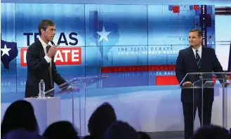  ??  ?? la COnTiEnDa entre el paseño o'rourke y el senador Cruz atrae el interés nacional