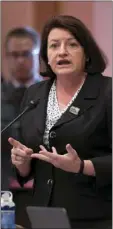  ?? AP PHOTO/ RICH PEDRONCELL­I ?? In this Sept. 15 file photo, state Sen. Toni Atkins, D-San Diego, speaks at the Capitol in Sacramento.