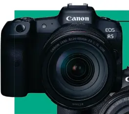  ??  ?? Das r-system ist die Zukunft: Die EOS R5 und die EOS R6 sind die Mitte, um die das Kameraange­bot wachsen wird. Optisch er‍ innern sie noch stark an die SLR‍Kameras – Canon wollte offenbar keinen so starken Stilbruch wagen. Zugleich sind aber auch die Spiegellos­en sofort als Canon zu erkennen.