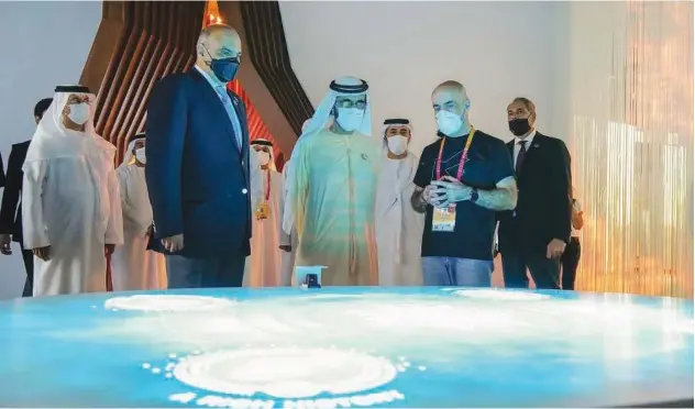  ?? ?? ↑
Sheikh Mohammed met Dr Bisher Al Khasawneh, Prime Minister of Jordan, during his visit to the Hashemite Kingdom of Jordan’s pavilion at Expo 2020 Dubai.