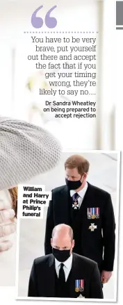  ??  ?? William and Harry at Prince Philip’s funeral