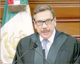  ?? Foto Guillermo Sologuren ?? Para el ministro Laynez, “en el Poder Judicial no debe haber ideología política en ningún sentido y con ningún gobierno”.