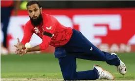  ?? Photograph: Daniel Pockett/ICC/Getty Images ?? Adil Rashid dives to catch Pakistan’s Babar Azam in the 12th over of the T20 World Cup final