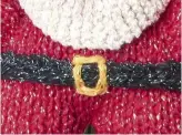  ??  ?? To create Father Christmas’s belt simply cast on 40 stitches and st st two rows.