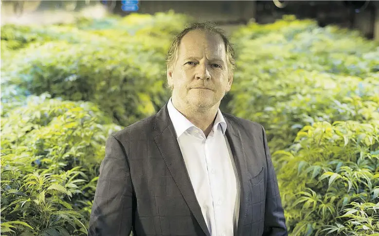  ?? Jason Fransom for Postmedia ?? Terry Booth, CEO of Aurora Cannabis Inc., at his company’s state- of-the-art growing facility in Cremona, 90 kilometres north of Calgary.