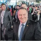  ??  ?? Secretary. of State Mike Pompeo walks through the streets of Hanoi on Sunday.