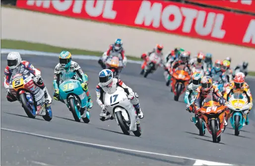  ??  ?? John McPhee, No 17, in action during the Australian Grand Prix at Phillip Island.