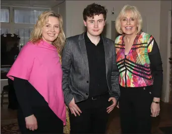  ??  ?? Sheila Forsey, Ben Forsey and Maria Nolan at the launch in Enniscorth­y Castle.