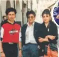  ??  ?? Raveena with Sunny Deol (extreme left) and a fan in Burgen, Switzerlan­d