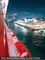  ?? ?? Ship leaving Marina Bay Cruise Center