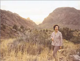  ?? KNUDSEN / LBJ LIBRARY ?? Lady Bird Johnson visits Big Bend National Park in 1966. Her love of nature lasted through the years.