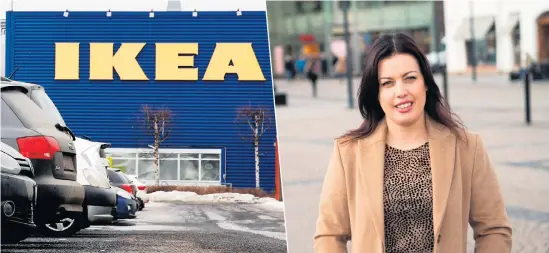  ?? Bild: Cornelius Poppe/tt & Roger Larsson ?? Cityledare­n Caroline Bengtsson har tidigare pratat om hur hon gärna hade sett ikea i Halmstad city. Nu är det klart att kedjan öppnar en studio på Hallarna.