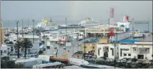  ?? Photos: Rick Steves ?? Tangier’s city port receives nearly 10 ferries a day from Tarifa, Spain — a quick 35-minute hydrofoil ride away.