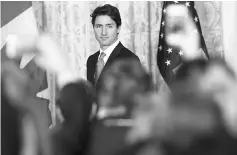  ??  ?? Canadian Prime Minister Justin Trudeau arrives for a joint press conference with US President Donald Trump in the East Room of the White House in Washington, DC, February 13. — AFP photo