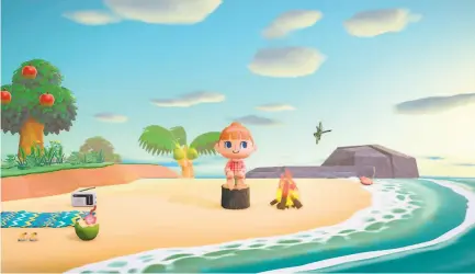  ?? Nintendo photos ?? In “Animal Crossing: New Horizons,” the latest Nintendo Switch craze, the world is full of wonder.