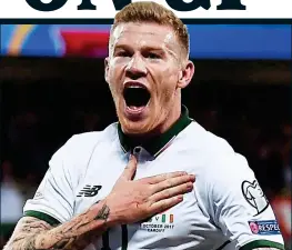  ??  ?? Up for it: James McClean will hope to send Denmark packing