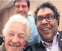  ?? TORONTO STAR FILE PHOTO ?? While Nenshi says part of him wanted to stay on and try for the record of former Mississaug­a mayor Hazel McCallion, left, in office, it was time to let other voices speak. Edmonton Mayor Don Iveson, back, is also stepping down this election.