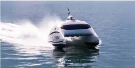  ?? (EVIANONE) ?? Le catamaran permet de rallier Genève à partir d’Evian en moins de quarante minutes.