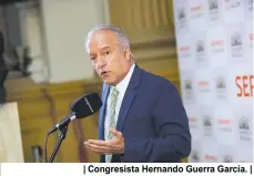  ?? ?? | Congresist­a Hernando Guerra García. |