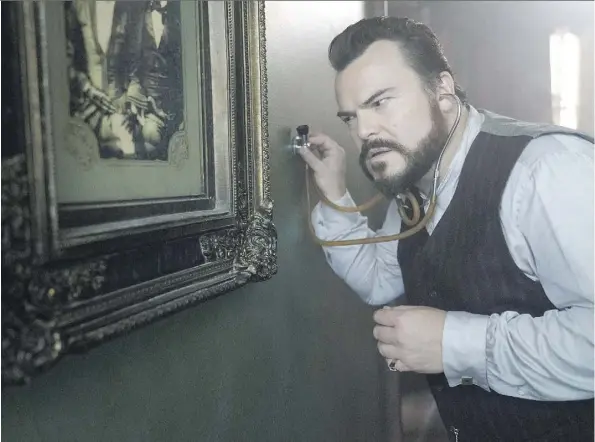  ?? UNIVERSAL ?? Jack Black’s devilish beard is a hint that he is a warlock in The House with a Clock in Its Walls.