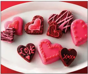  ?? Courtesy of McCormick ?? Red Velvet Brownie Conversati­on Hearts