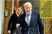  ??  ?? Boris Johnson (pictured leaving his London home today) topped the secret ballot with backing from 114 MPS (DM)