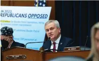  ?? The Associated Press ?? House Oversight Chairman Rep. James Comer, R-Ky., opens a House Committee on Oversight and Accountabi­lity hearing on the border on Feb. 7 in Washington.