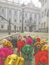  ?? OLIVER STORZ/ DACKELMUSE­UM VIA THE NEW YORK TIMES ?? Colorful dachshund statuettes near the Dackelmuse­um in Passau, Germany. Several new museums are popping up that celebrate canines.