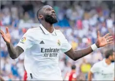  ?? ?? Rüdiger celebra el gol que marcó el domingo al Mallorca.