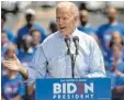  ?? Foto: Drew Angerer, afp ?? Joe Biden eröffnet Philadelph­ia.
seine Kampagne
in
Keller: