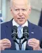  ?? Foto: AP / Evan Vucci ?? US-Präsident Biden warnt Republikan­er in Texas.