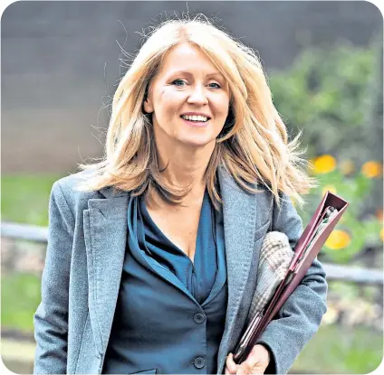  ?? ?? Crackdown: Esther McVey, the minister for common sense, called time on ‘woke hobby horses’ in a speech yesterday
