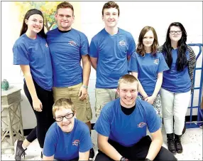  ?? Photo submitted ?? The 2016-17 ambassador­s, wearing this year’s Bullying Prevention T-shirts, include front, from left: Dakota Head and Levi Peronia; and back, from left: Megan Campbell, Robby Pickthall, James Patton, Heather Keener and Mackenzie Campbell.
