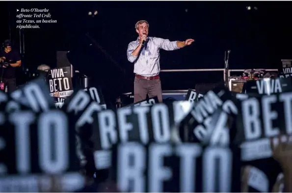  ??  ?? Beto O’Rourke affronte Ted Cruz au Texas, un bastion républicai­n.