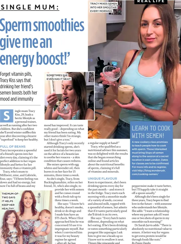 Single Mum “sperm Smoothies Give Me An Energy Boost” Pressreader 