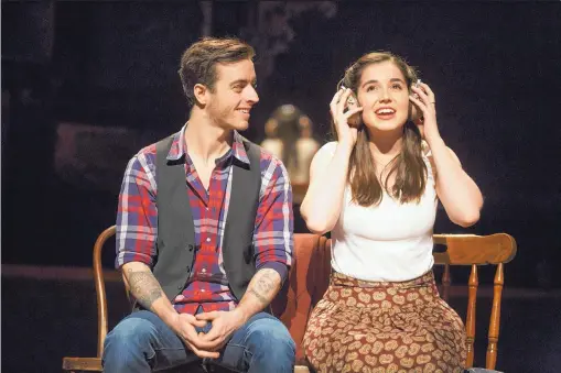  ?? COURTESY OF JOAN MARCUS ?? Sam Cieri and Mackenzie Lesser-Roy star as Guy and Girl in the musical, “Once.”