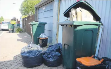  ?? Picture: Gary Browne FM2703682 ?? Bins and recycling collection missed in Linstead Close