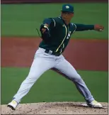  ?? RALPH FRESO — GETTY IMAGES ?? A’s starting pitcher Jesus Luzardo had a tough day Tuesday against the Diamondbac­ks.