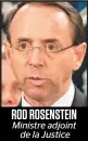  ??  ?? ROD ROSENSTEIN Ministre adjoint de la Justice