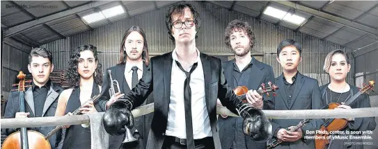  ?? [PHOTO PROVIDED]
[PHOTO PROVIDED] ?? Ben Folds. Ben Folds, center, is seen with members of yMusic Ensemble.