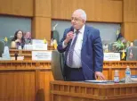  ?? EDDIE MOORE/JOURNAL ?? Rep. Roberto “Bobby” Gonzales, D-Ranchos de Taos, shown on the House floor in 2019, was co-sponsor of a bill to boost retirement pay for state legislator­s.