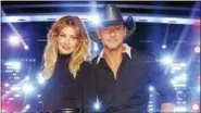  ?? CONTRIBUTE­D PHOTO ?? The husband-and-wife team of Tim McGraw and Faith Hill will perform live in concert at the Mohegan Sun Arena in Uncasville on Saturday night, May 6. For tickets and more informatio­n, call 888-226-7711 or visit www. mohegansun.com.