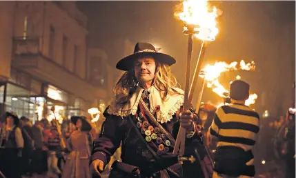  ??  ?? A bonfire night parade in Lewes, East Sussex: a timely reminder that our greatest surviving folk tradition is a celebratio­n of parliament­ary sovereignt­y