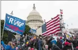  ?? JOSE LUIS MAGANA AP PHOTO ?? Supporters of President Donald Trump stand outside the U.S. Capitol in Washington on Jan. 6.