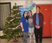  ?? CALLIE JONES — JOURNAL-ADVOCATE ?? From left; Chanelle (Nelly) Schleiser, Sterling High School special education paraprofes­sional, and SHS students Crystal Horner and David Stein recently launched a Special Olympics team at the school.