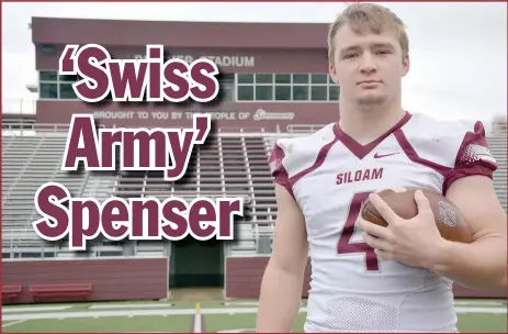  ?? Graham Thomas/Herald-Leader ?? Siloam Springs senior Spenser Pippin has helped the Panthers all over the field this season. Pippin and the Panthers travel to Searcy on Friday for the opening round of the Class 6A playoffs.