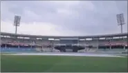  ?? HT ?? The ground where the fifth ODI will take place, at Visakhapat­nam.