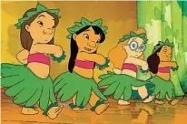  ?? DISNEY ?? Lilo and her peers perform a hula set to “He Mele No Lilo” during the opening title sequence from “Lilo & Stitch.”