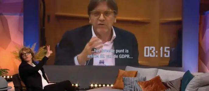  ??  ?? Wallis de Vries over de monoloog van Guy Verhofstad­t: slim gezien.
